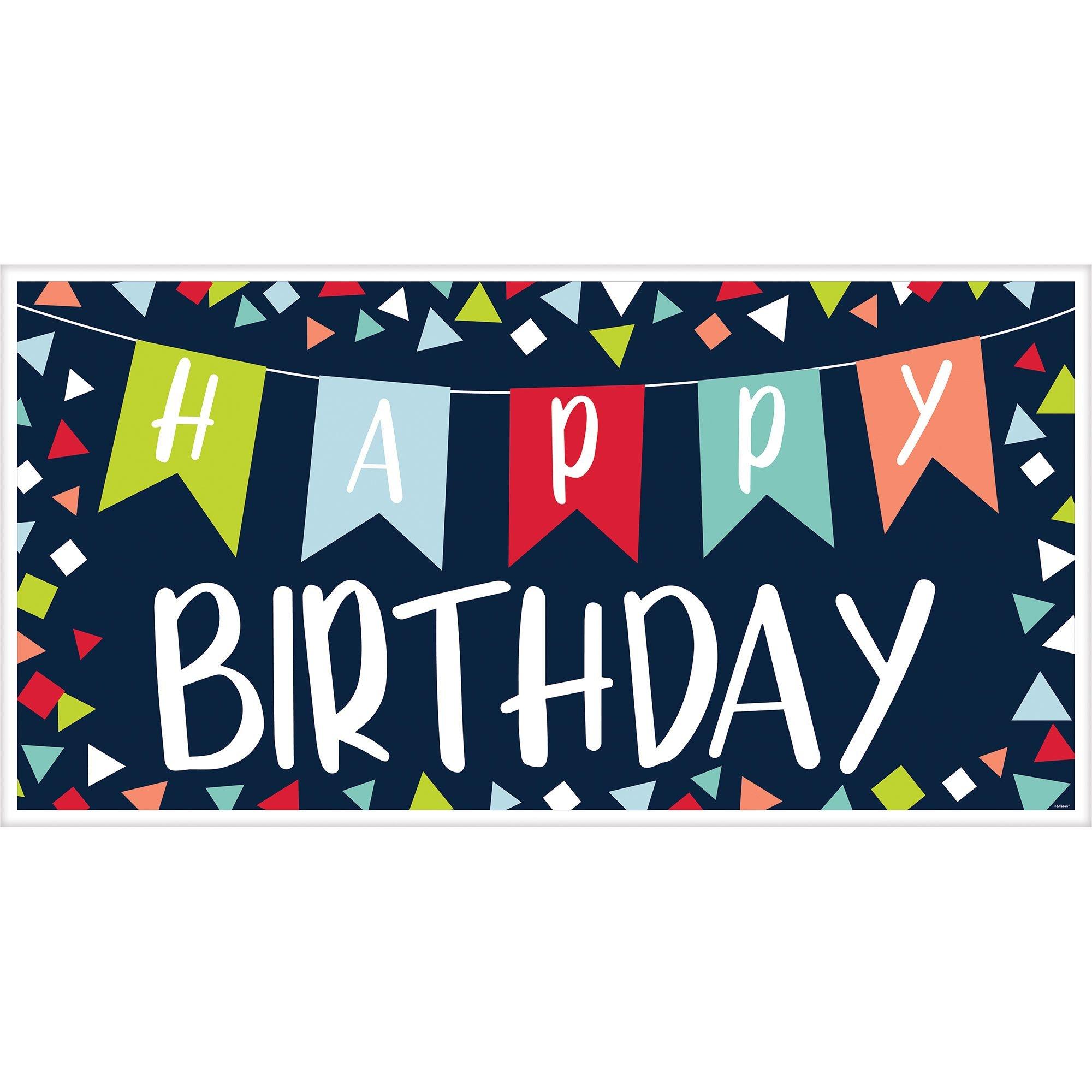 A Reason to Celebrate Happy Birthday Horizontal Banner 65in x 33 1/2in